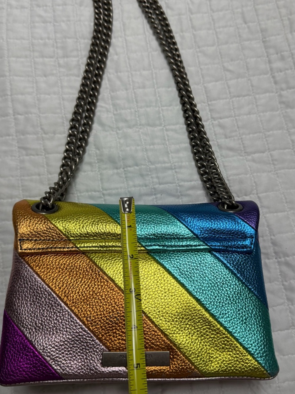 Kurt Geiger London Rainbow Metallic Kensington Chain Shoulder Bag - Picture 11 of 11